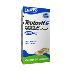 Teutovit-E Teuto 400mg com 30 cápsulas