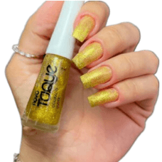 Esmalte Novo Toque Dourado Glitter 8ml