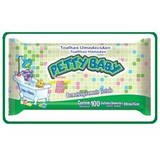 Toalhinha Umedecida Petty Baby com 100 Unidades