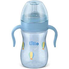 Mamadeira Lillo Super Evolution Primeiros Passos com Alça 6+ Meses Azul 240ml