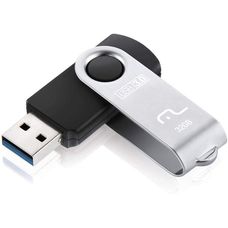 Pen Drive Multilaser Usb 3.0 Twist Preto 32gb
