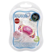 Chupeta Kuka Lumina Rosa Bico Ortodôntico Número 2