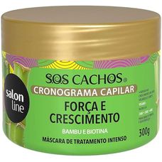 Máscara Capilar Salon Line Sos Cachos Cronograma Capilar Força E Crescimento 300g