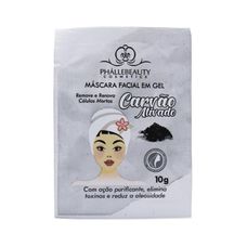 Máscara Facial Phállebeauty Carvão Ativado Sachê Com 10g