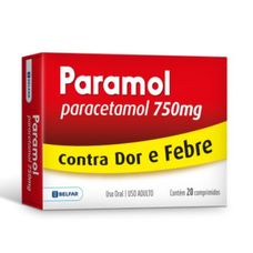 Paramol Belfar 750mg Com 20 Comprimidos