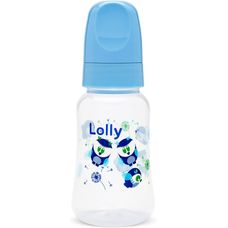 Mamadeira Lolly Big Zoo Bico Silicone Redondo Azul 80ml