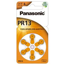 Bateria Panasonic Para Aparelho Auditivo com 06 Pr-13Br/300