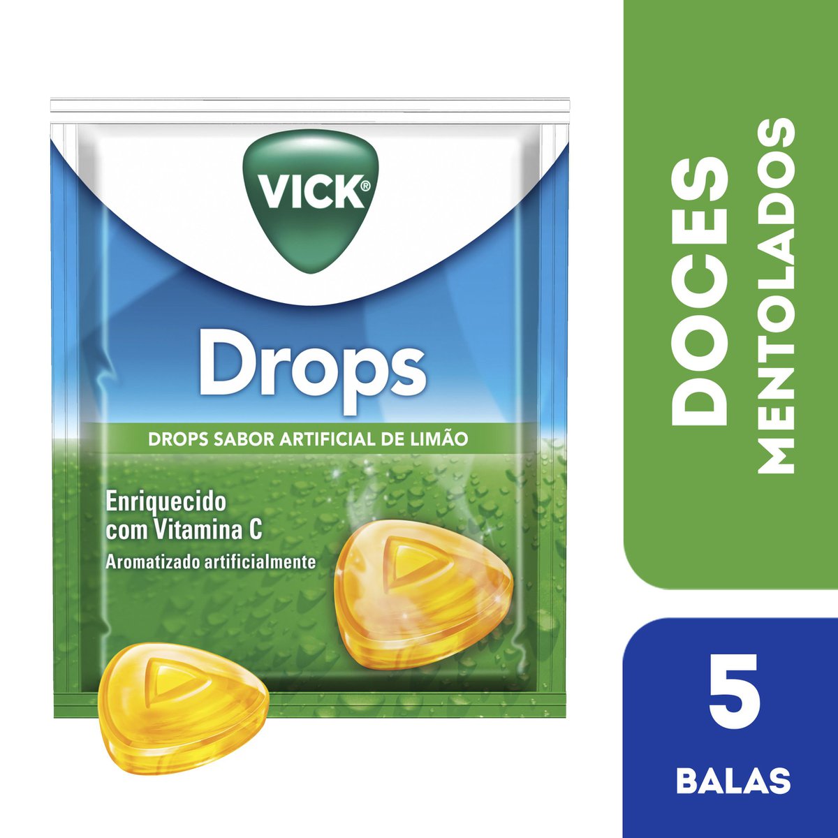 Vick Drops Mentol 5 Pastilhas De 2g