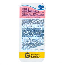 Ácido Acetilsalicílico Ems 100mg Infantil com 10 comprimidos