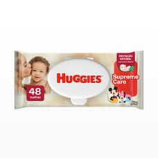 Lenço Umedecido Huggies Supreme Care com 48 Unidades