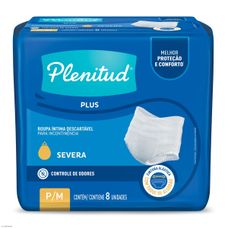Roupa Íntima Plenitud Protect Plus P/M Descartável com 8 Unidades