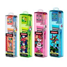 Kit Viagem Dental Clean Adulto Romero Britto 1 Escova Dental + 1 Fio Dental + 1 Gel Dental + Estojo Cores Sortidas