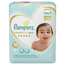 Fralda Pampers Premium Care Tamanho Xg com 26 Unidades