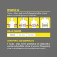 Cinta Lombar Kestal com Hastes Preta 120cm