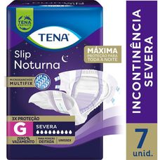 Fralda Geriátrica Tena Slip Noturna Tamanho G com 7 Unidades