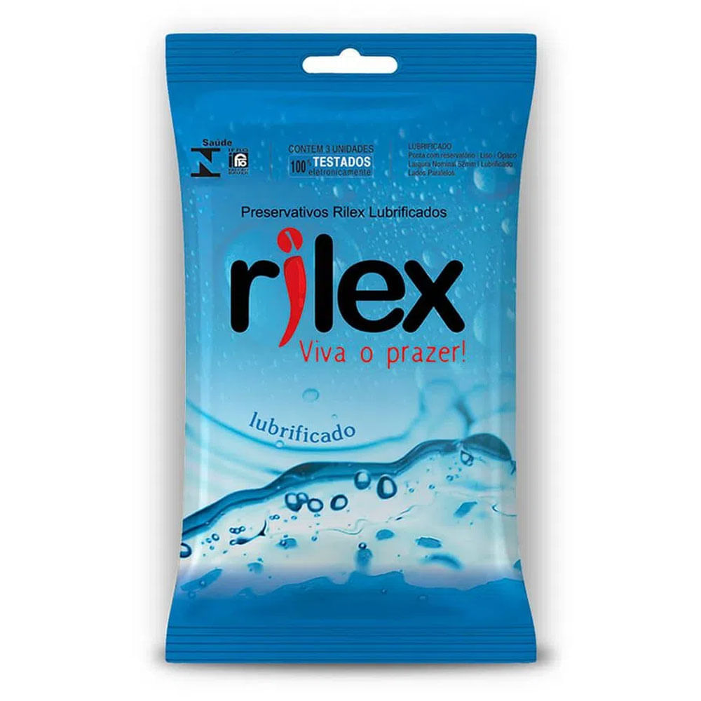 Encontraproduto.com.br - Preservativo Rilex Lubrificado - Segurança e Conforto - 3 Unidades, Rilex