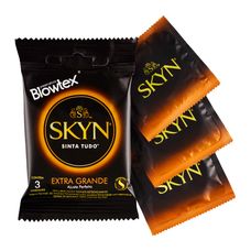 Preservativo Blowtex Skyn Extra Grande Sachê Com 3 Unidades