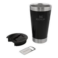 Copo Térmico Stanley Com Tampa Preto 473ml