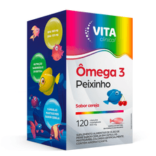 Ômega 3 Vita Clinical Kids Peixinho 800mg com 120 cápsulas