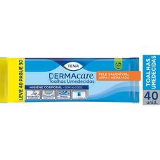 Toalha Umedecida Tena Dermacare Leve 40 Unidades E Pague 30 Unidades