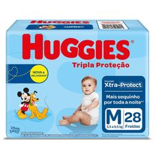 Fraldas Huggies Tripla Proteção Jumbo M 28 Unidades
