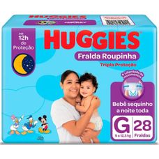 Fralda Huggies Disney Roupa Tripla Mega G 28 Unidades