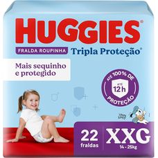 Fralda Huggies Disney Roupa Tripla Mega XXG 22 Unidades