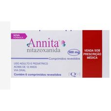 Annita Farmoquimica Nitazoxanida 500mg com 6 comprimidos