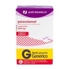 Paracetamol Prati 500mg com 20 comprimidos