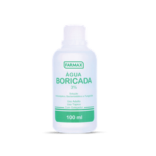 Água Boricada Farmax 3% solução Dermatológica 100ml