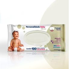 Toalhinha Umedecida Personalidade com 100 Unidades