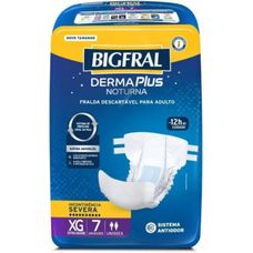 Fralda Bigfral Derma Plus Noturna Xg 7 Unidades