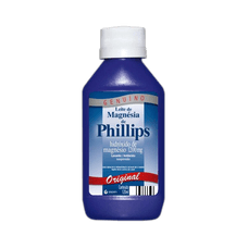 Leite de Magnesia Phillips líquido tradicional frasco com 120ml