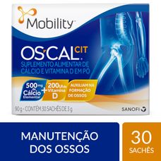 Os-Cal Cit Sanofi-Aventis 200Ui+500mg com 30 Sachês 3g