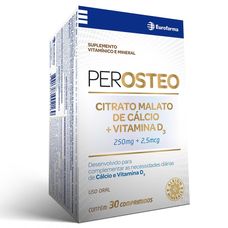 Perosteo Eurofarma 250mg+ 2,5mg com 30 comprimidos