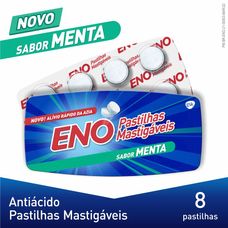 Sal de Fruta Eno com 8 pastilhas mastigáveis Sabor Menta