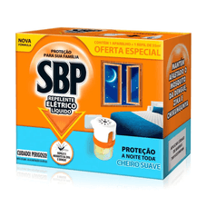 Repelente Tomada Sbp 45 Noites Cheiro Suave + Refil com 35ml