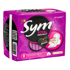 Absorvente Sym Suave Com Abas Roxo Com 8 Unidades