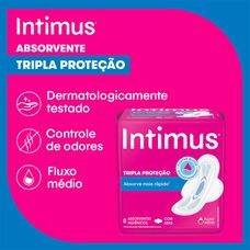 Absorvente Intimus Gel Cobertura Suave com Abas com 8 Unidades
