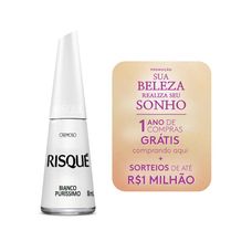 Esmalte Risqué Cremoso Bianco Puríssimo Hipoalergênico com 8ml