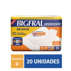 Absorvente Geriatrico Bigfral Regular Plus Tamanho Único com 20 Unidades