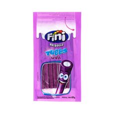 Balas de Gelatina Fini Tubes Sabor Uva Brilho 80g