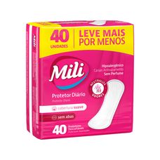 Absorvente Mili Protetor Diário com 40 Unidades