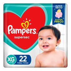 Fralda Pampers Supersec Pacotão Xg com 22 Unidades