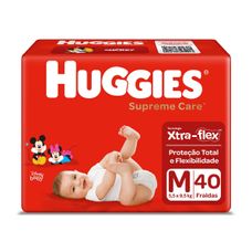 Fralda Huggies Supreme Care Mega Tamanho M com 40 Unidades