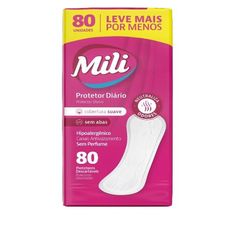 Absorvente Mili Protetor Diário com 80 Unidades