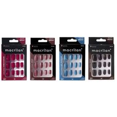 Unhas Postiças Macrilan Coloridas com 12 Peças