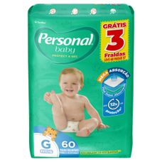 Fralda Personal Baby Hiper Pacotão G com 60 Unidades