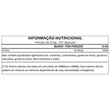 Picolinato de Cromo Optimum com 60 cápsulas