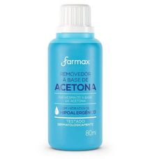 Removedor de Esmalte Farmax com Acetona 80ml